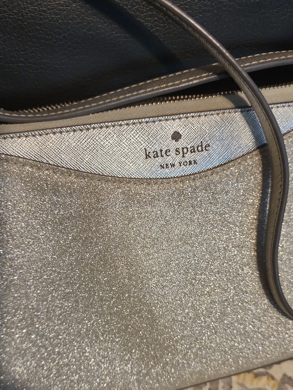 kate spade New York Silver Glitter Crossbody Bag - Picture 2 of 4